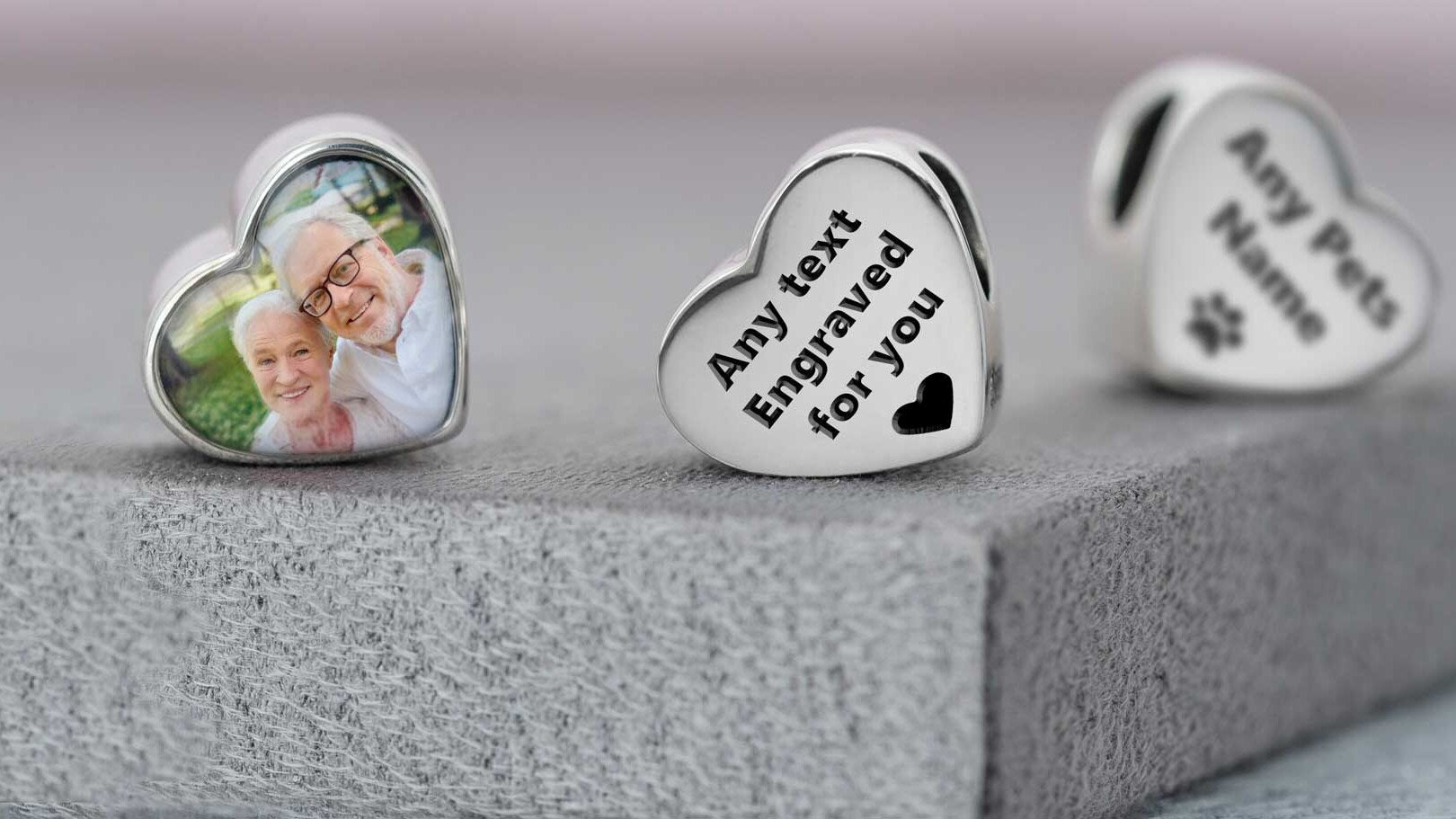 Personalised photo charms handmade in the UK by Featherlings