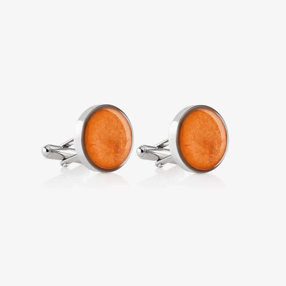 Ashes Memorial Cufflinks (Round) | Ashes Cufflinks | Featherlings UK