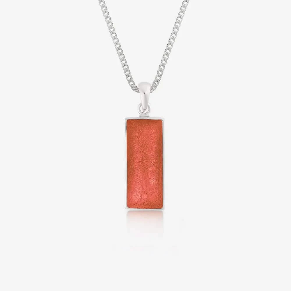 Rectangle Ashes Necklace | Ashes Pendant | Featherlings UK