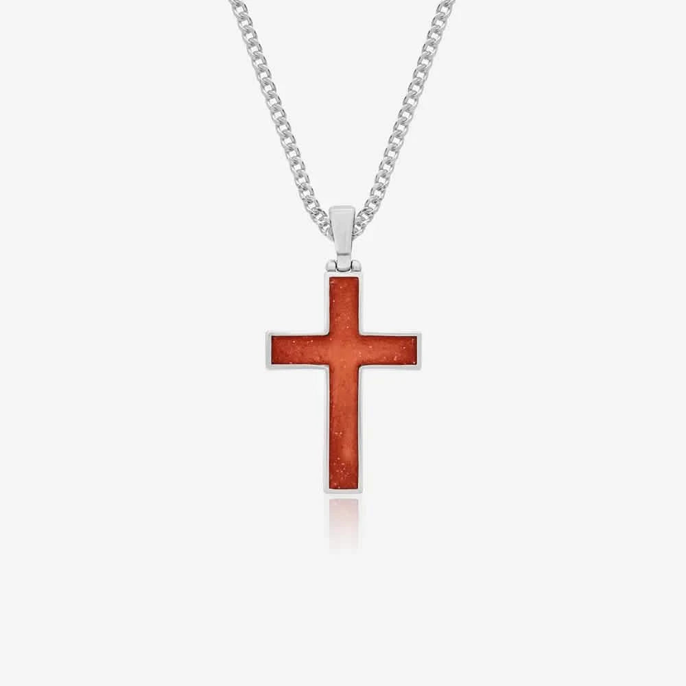 Cross Ashes Necklace | Ashes Pendant | Featherlings UK