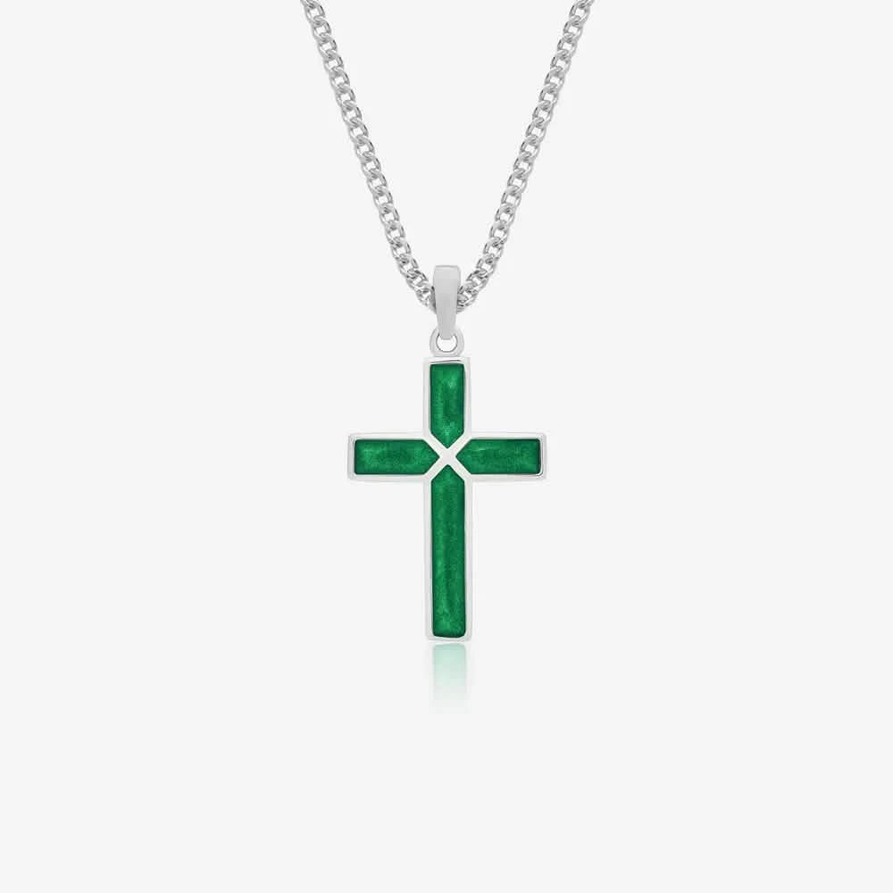 Large Cross Ashes Necklace | Ashes Pendant | Featherlings UK