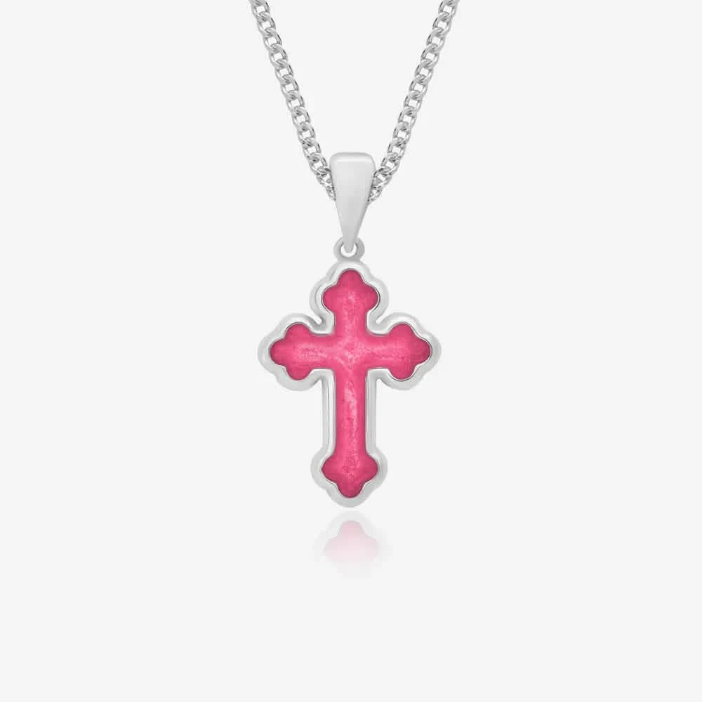 Small Cross Ashes Necklace | Ashes Pendant | Featherlings UK