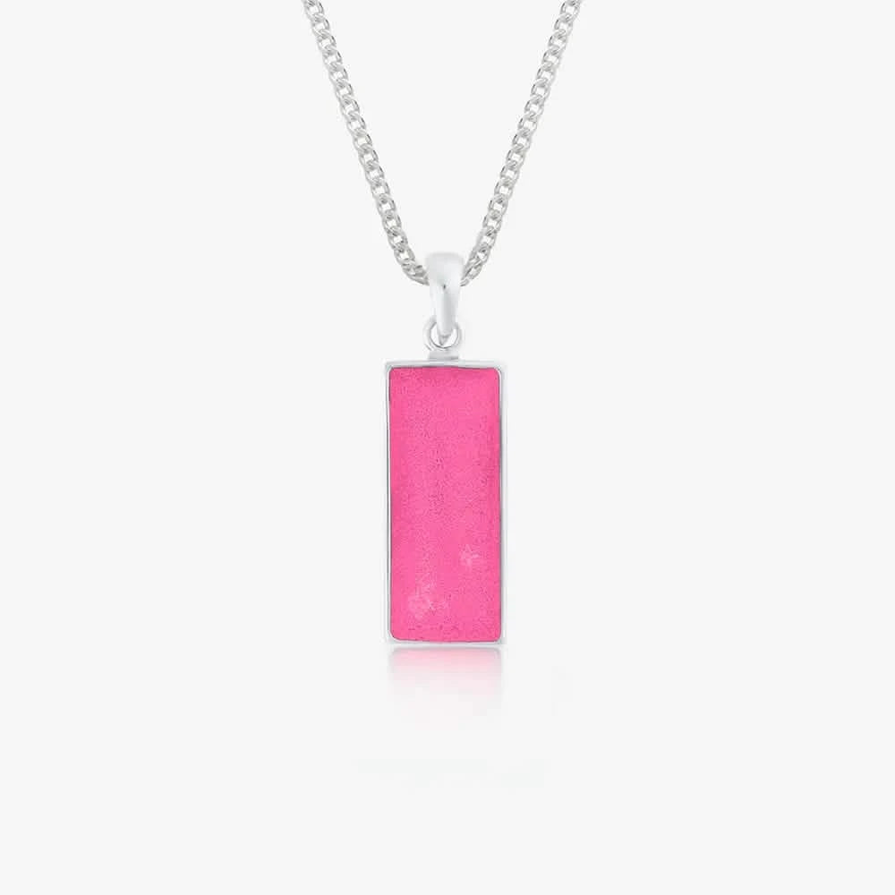 Rectangle Ashes Necklace | Ashes Pendant | Featherlings UK