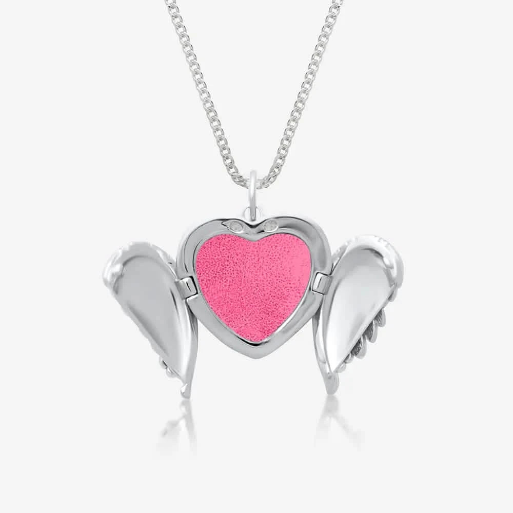 Angel Wings Ashes Locket | Ashes Necklace | Featherlings UK