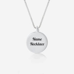 Round Name Necklace | Handwriting | Featherlings UK