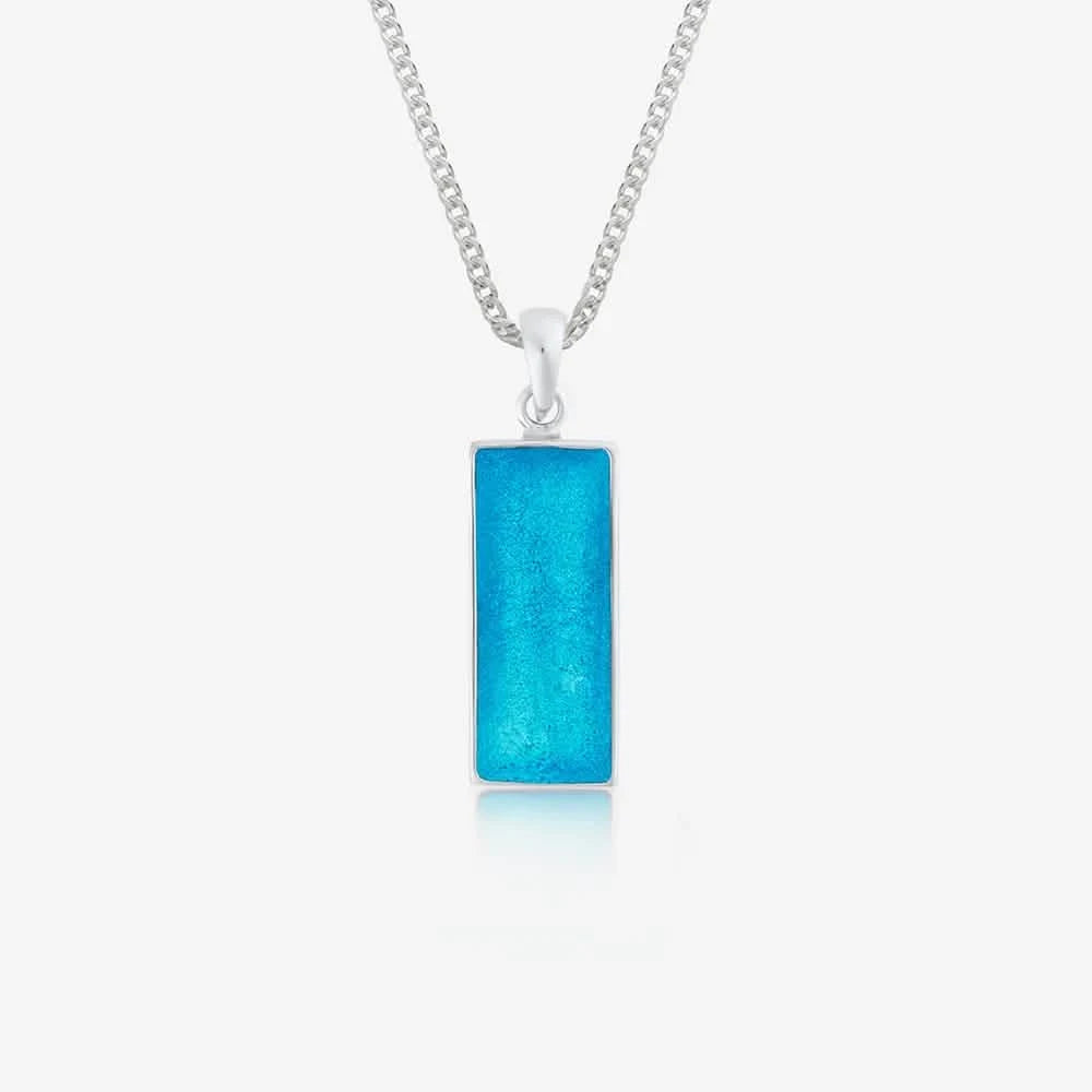 Rectangle Ashes Necklace | Ashes Pendant | Featherlings UK