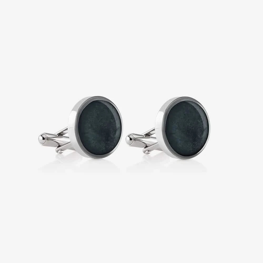 Ashes Memorial Cufflinks (Round) | Ashes Cufflinks | Featherlings UK