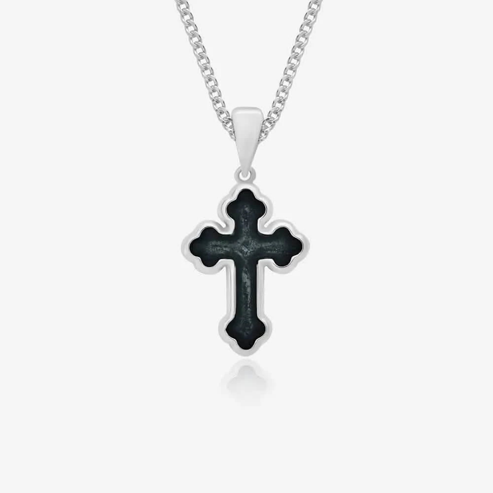 Small Cross Ashes Necklace | Ashes Pendant | Featherlings UK