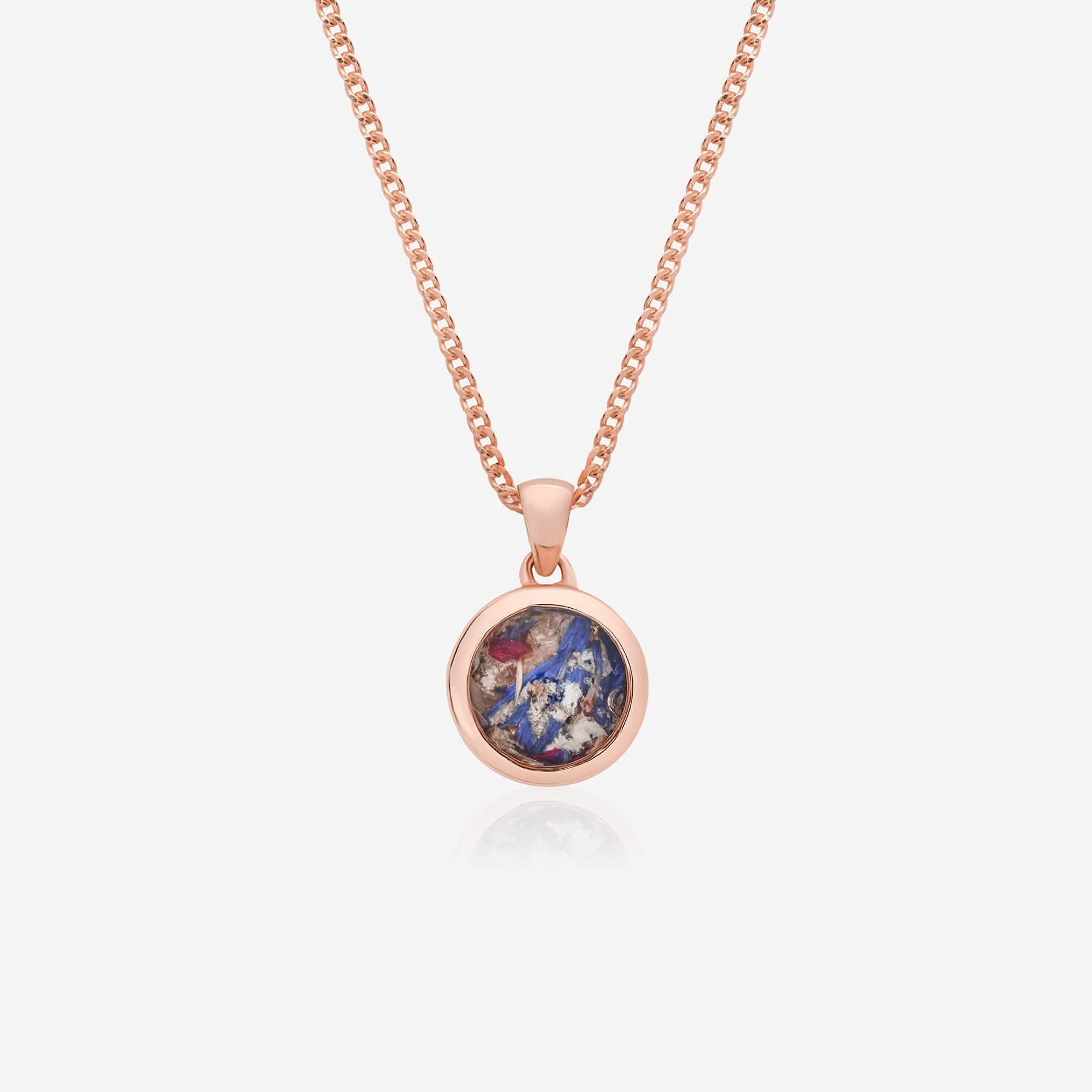 Rose Gold Flower Necklace | Dried Flower Jewellery | Featherlings UK