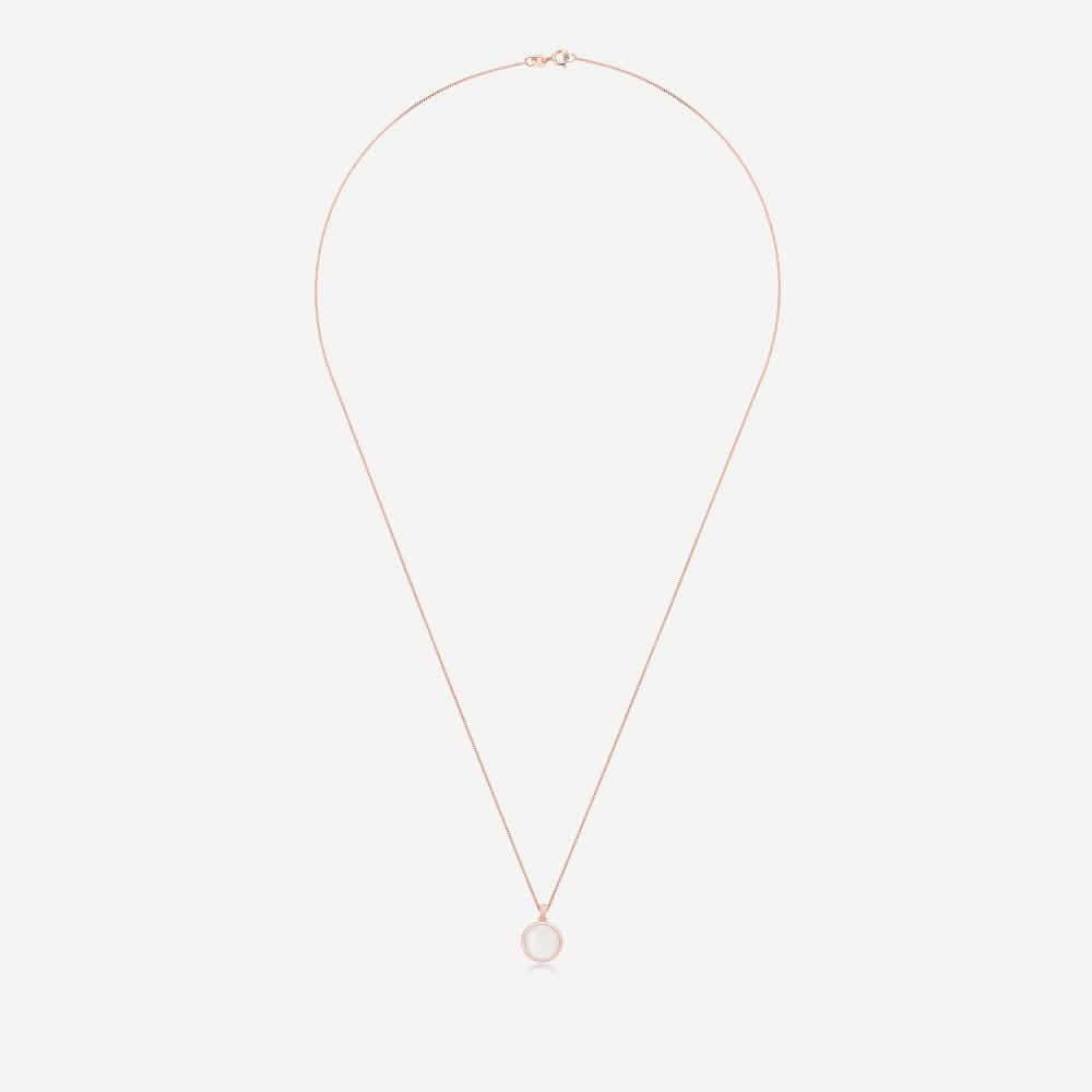 Large Rose Gold Round Breast Milk Necklace | Breast Milk Necklace | Featherlings UK