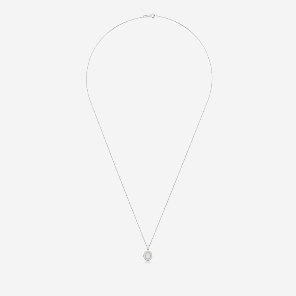 Oval Crystal Breast Milk Necklace | Breast Milk Necklace | Featherlings UK