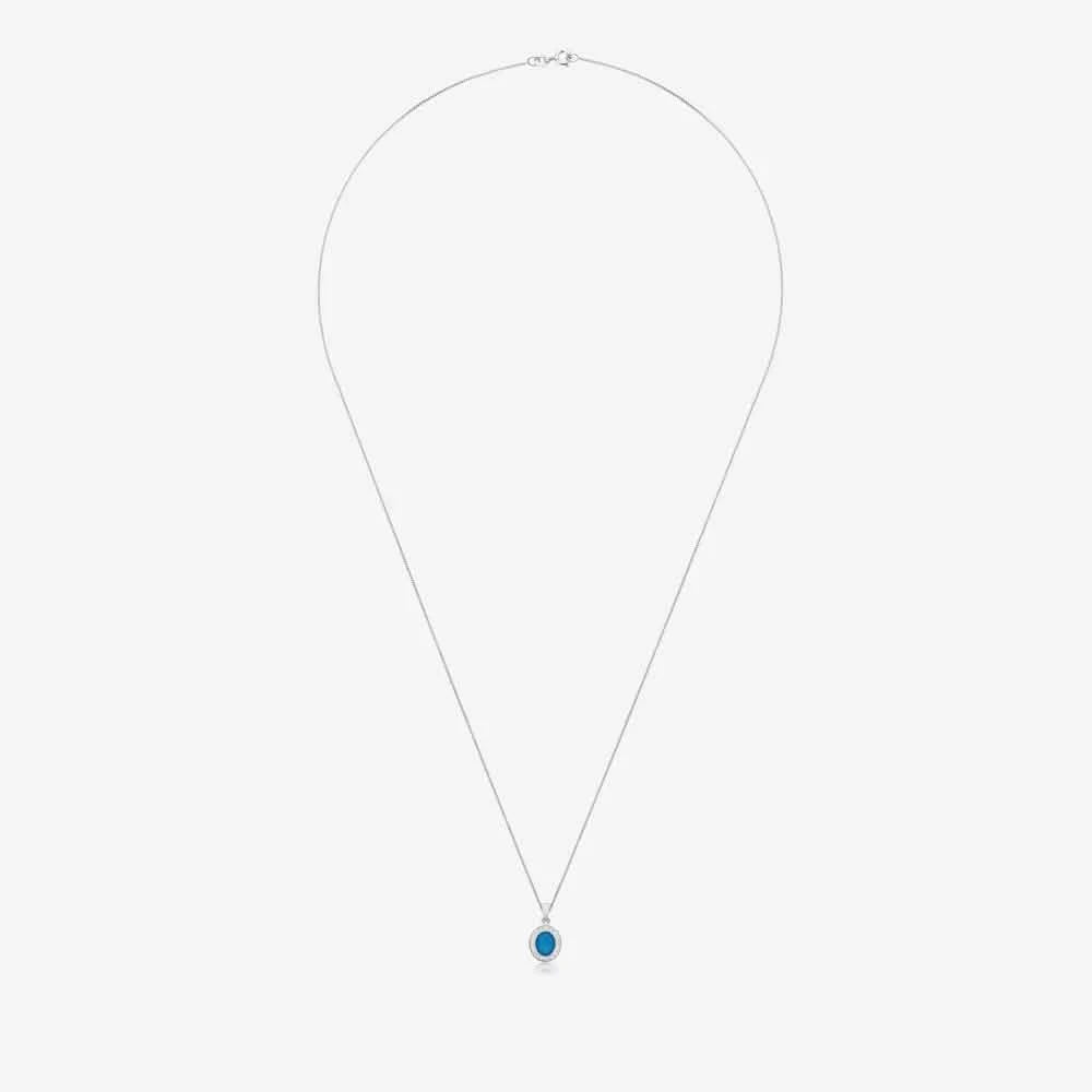 Oval Crystal Ashes Necklace | Ashes Pendant | Featherlings UK