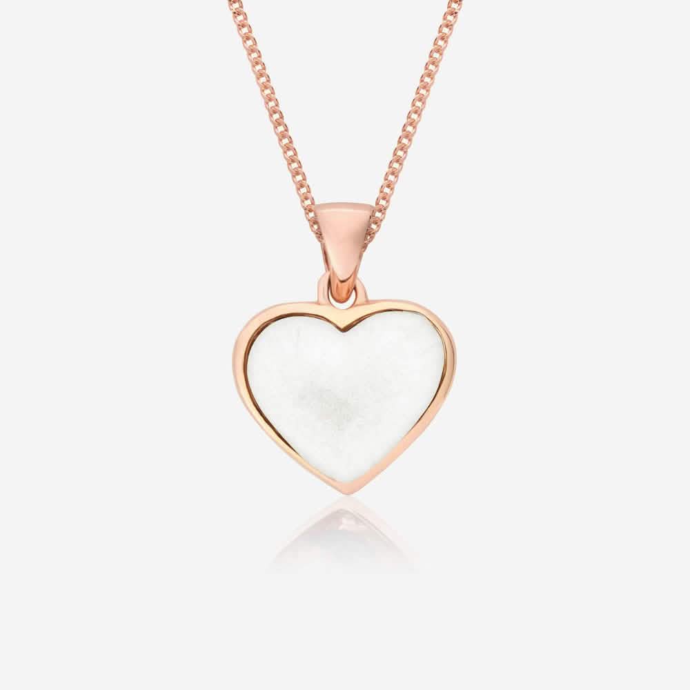 Rose Heart Breast Milk Necklace | Breast Milk Necklace | Featherlings UK