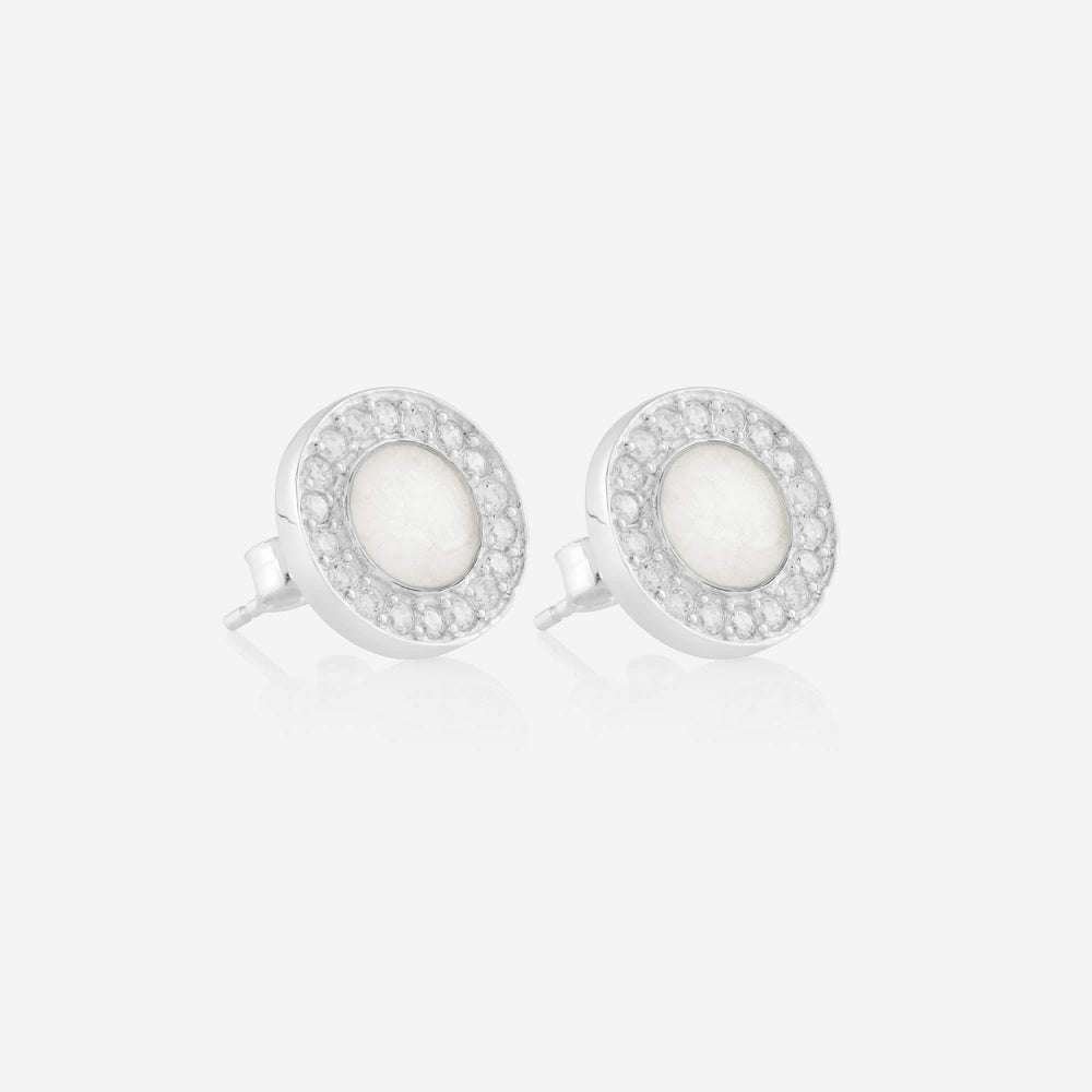 Zirconia Stud Breast Milk Earrings | Breast Milk Earring | Featherlings UK