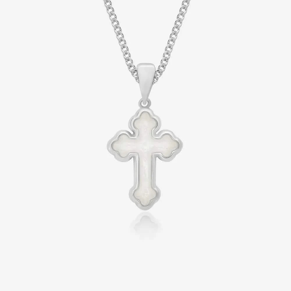 Small Cross Ashes Necklace | Ashes Pendant | Featherlings UK