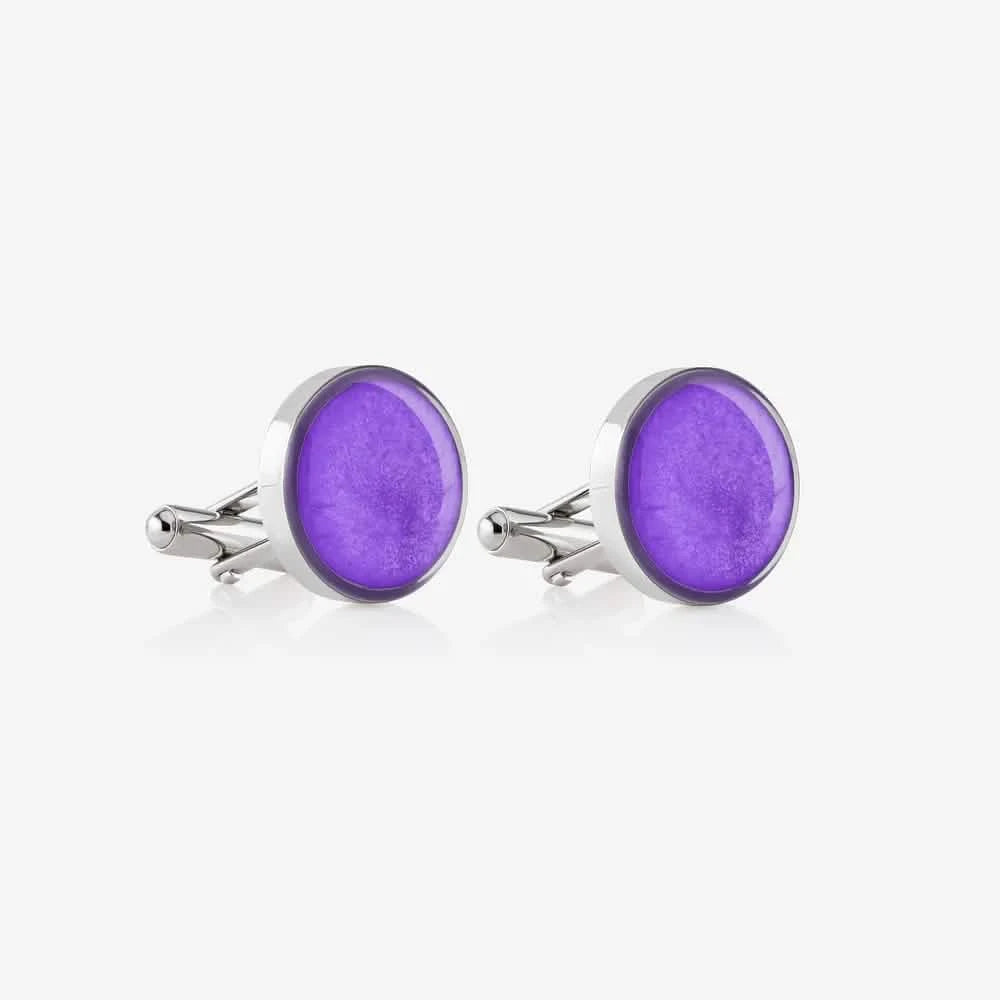 Ashes Memorial Cufflinks (Round) | Ashes Cufflinks | Featherlings UK