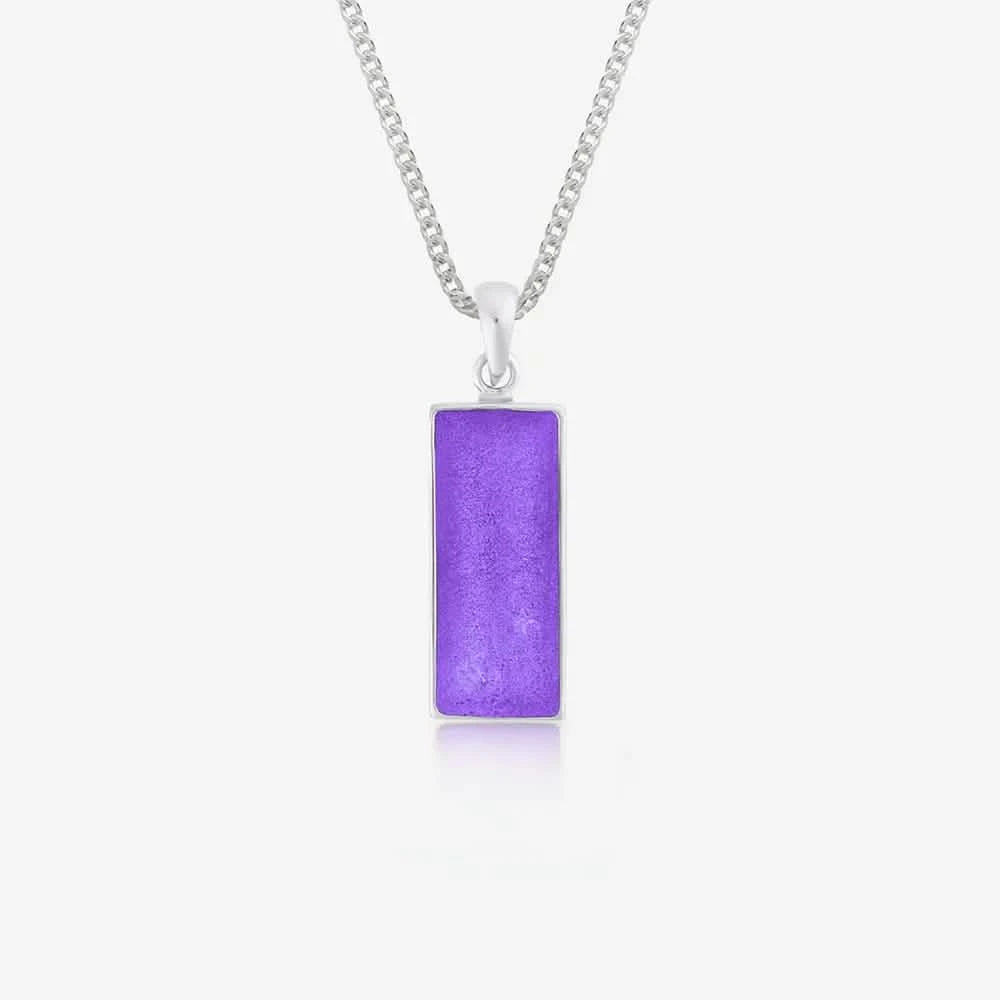 Rectangle Ashes Necklace | Ashes Pendant | Featherlings UK