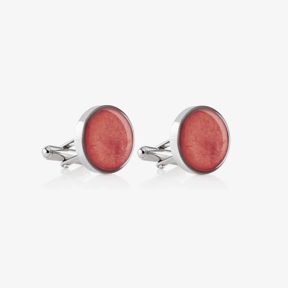 Ashes Memorial Cufflinks (Round) | Ashes Cufflinks | Featherlings UK