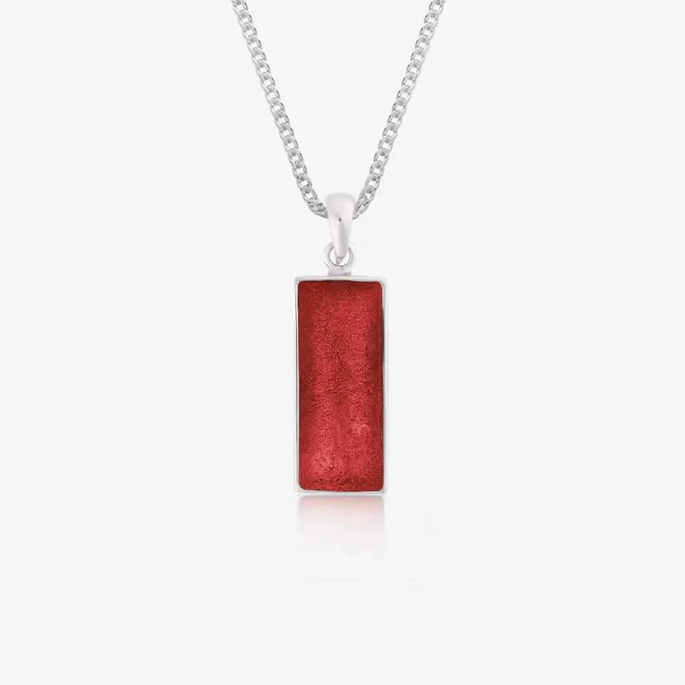 Rectangle Ashes Necklace | Ashes Pendant | Featherlings UK