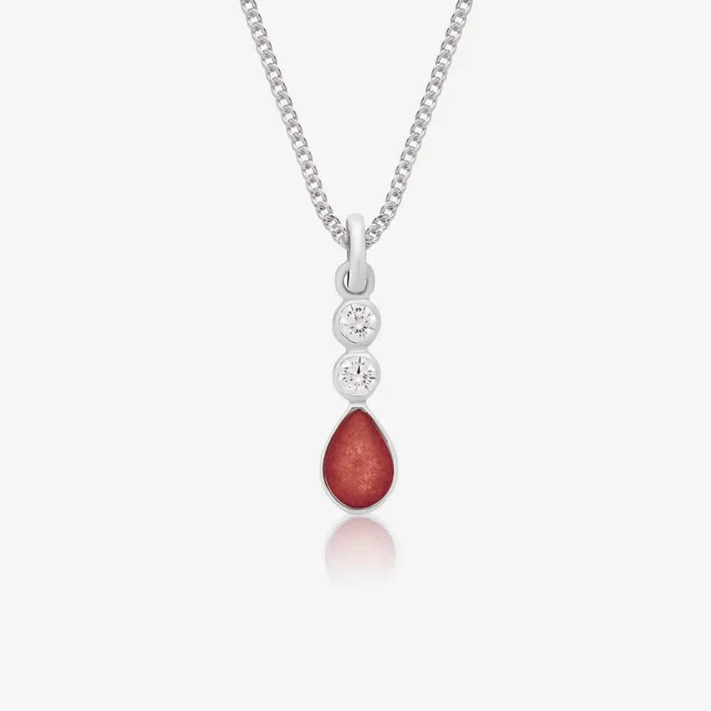 Crystal Tear Ashes Necklace | Ashes Pendant | Featherlings UK