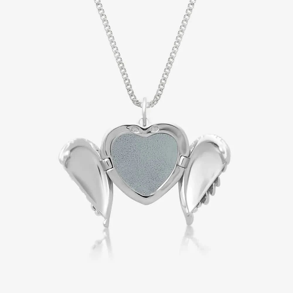 Angel Wings Ashes Locket | Ashes Necklace | Featherlings UK