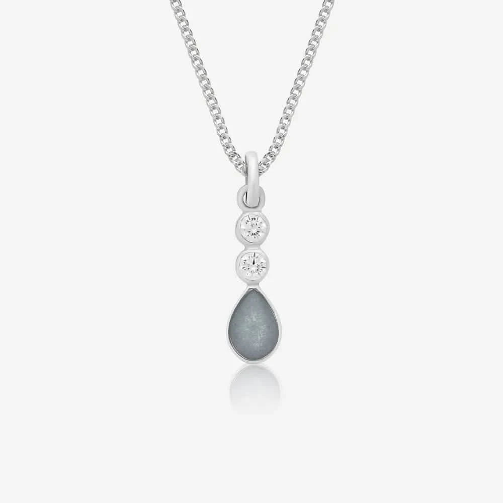 Crystal Tear Ashes Necklace | Ashes Pendant | Featherlings UK