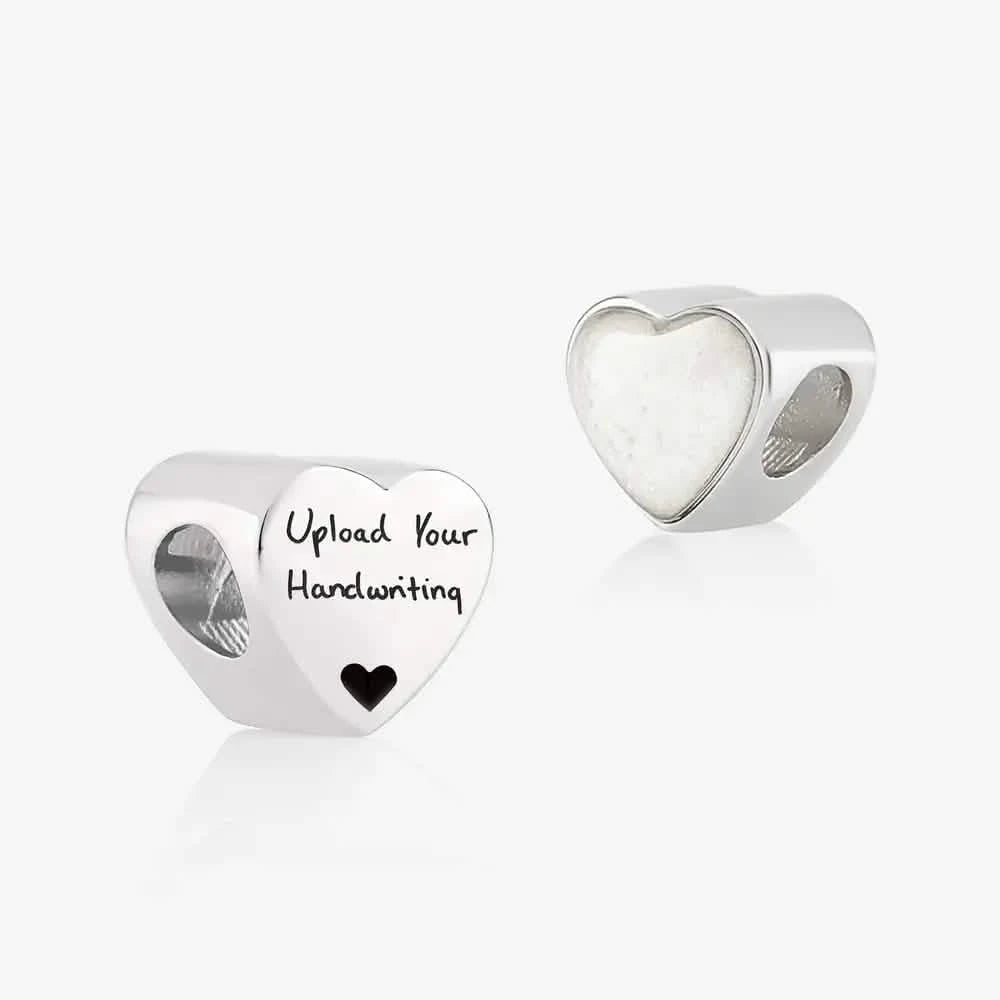 Handwriting Ashes Heart Charm | Ashes Charms | Featherlings UK