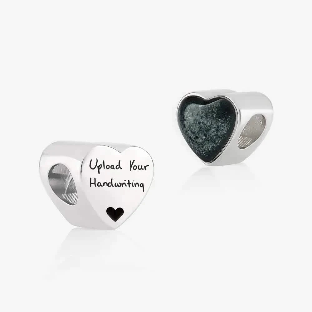 Handwriting Ashes Heart Charm | Ashes Charms | Featherlings UK
