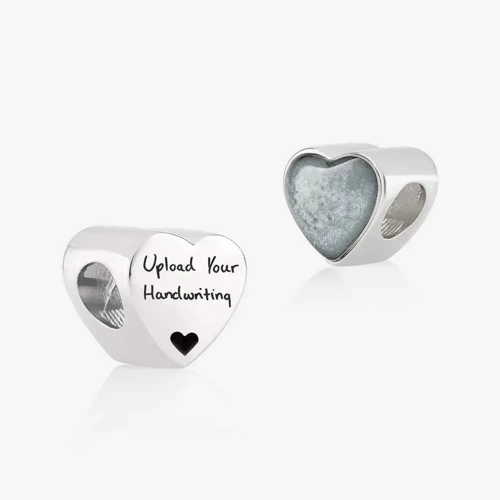 Handwriting Ashes Heart Charm | Ashes Charms | Featherlings UK