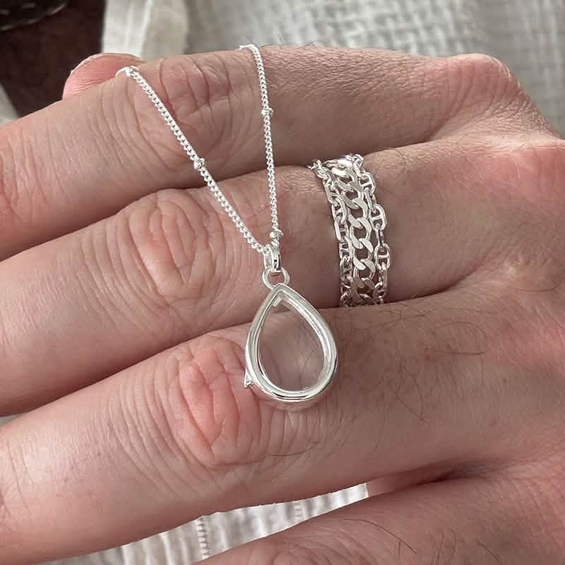 Tear Drop Glass Keepsake Locket | Photo Locket | Featherlings UK