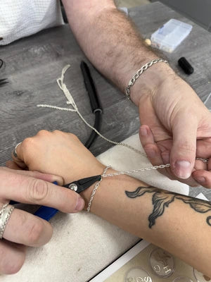 Couples permanent welded jewellery near Fareham