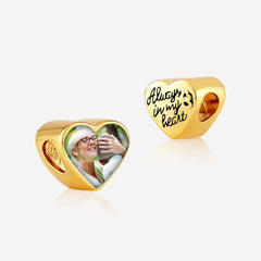 Gold Always In My Heart Photo Charm | Photo Charms | Featherlings UK