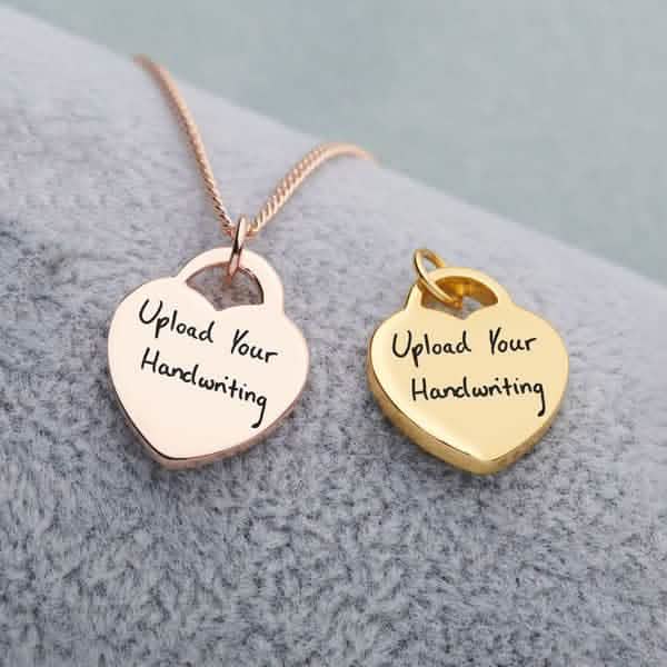 Pendant Jewelry Made From Handwriting Picture Engraved Necklace