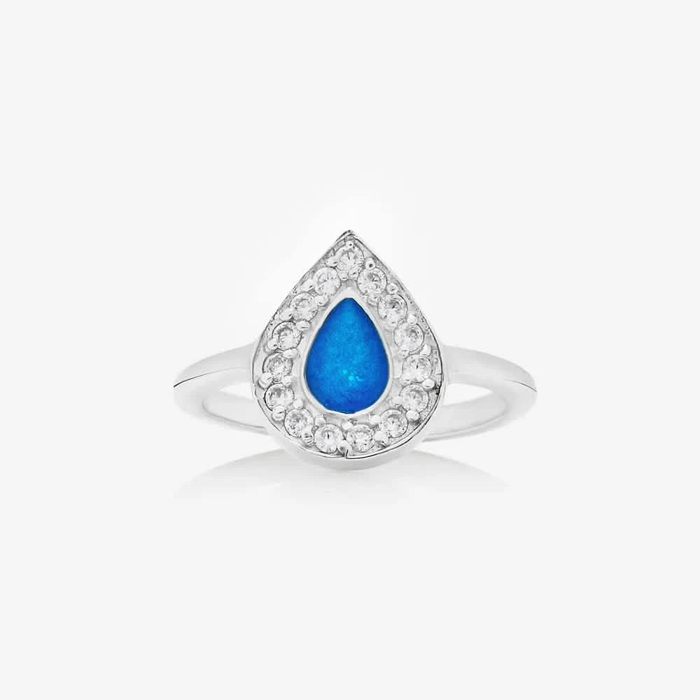 Crystal Tear Ashes Ring | Ashes Rings | Featherlings UK