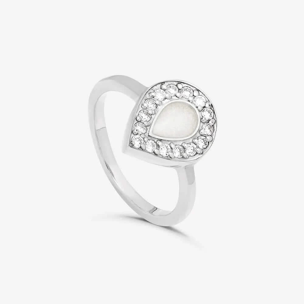 Crystal Tear Ashes Ring | Ashes Rings | Featherlings UK