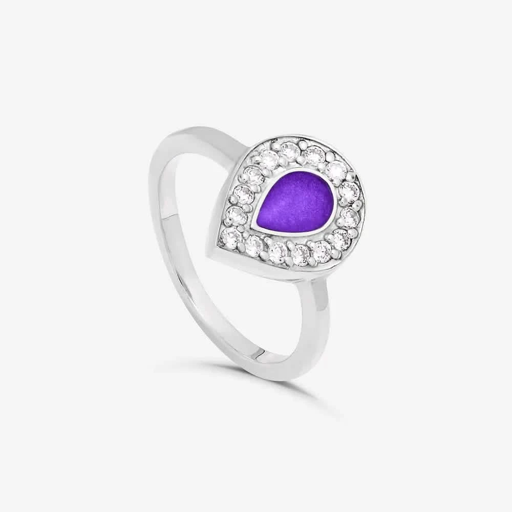 Crystal Tear Ashes Ring | Ashes Rings | Featherlings UK