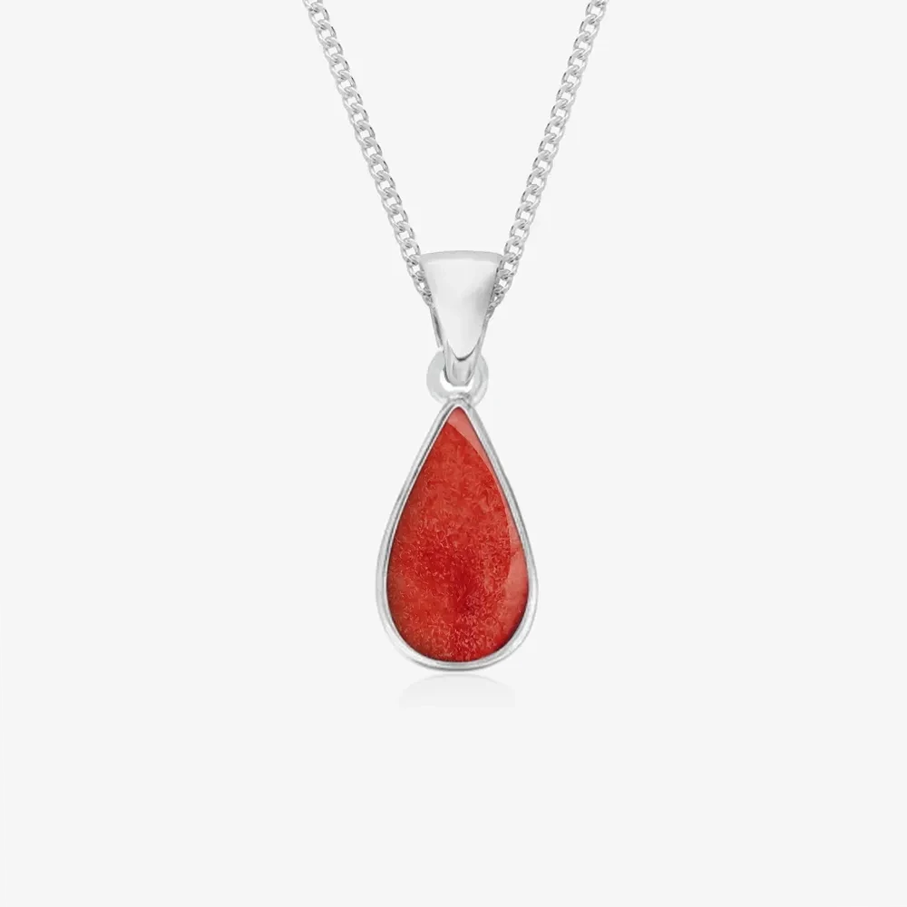 Tear Drop Ashes Necklace | Ashes Pendant | Featherlings UK
