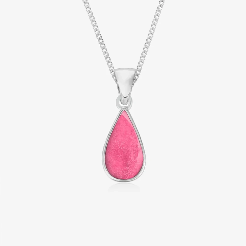 Tear Drop Ashes Necklace | Ashes Pendant | Featherlings UK