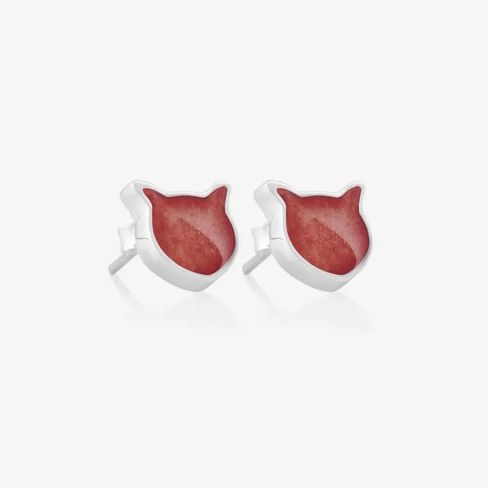 Cat Ashes or Fur Earrings | Ashes Earrings | Featherlings UK