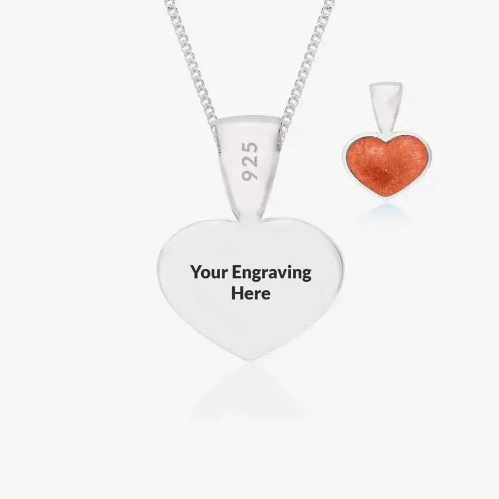 Love Heart Ashes Necklace | Ashes Pendant | Featherlings UK