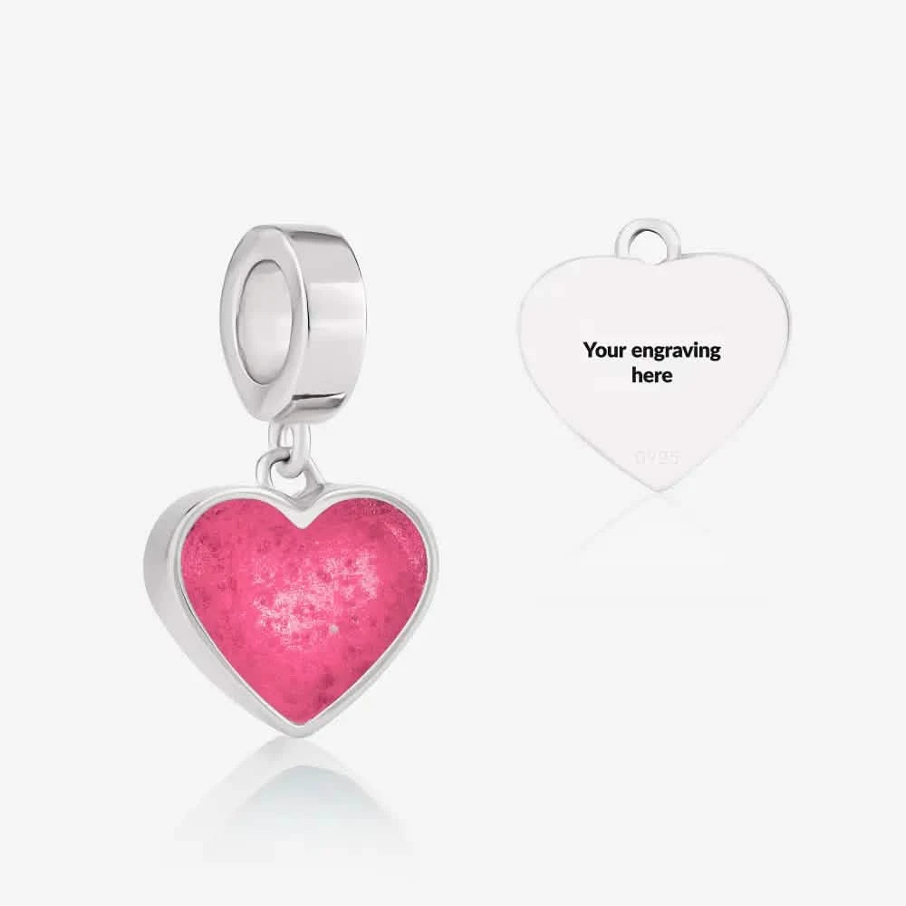 Heart Dangle Ashes Charm | Ashes Charms | Featherlings UK