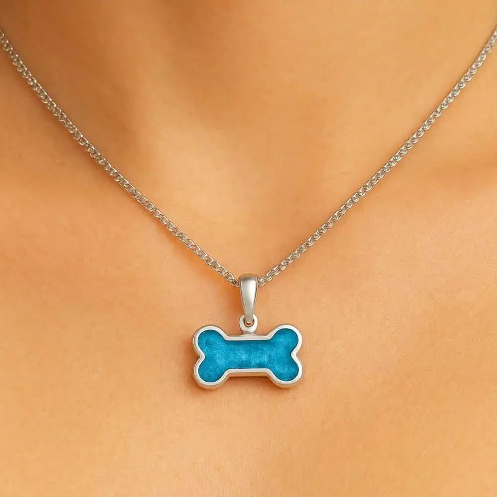 Dog Bone Ashes Necklace | Ashes Pendant | Featherlings UK