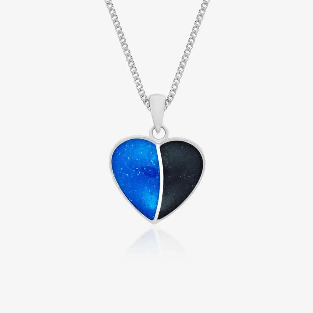 Double Ashes Heart Necklace | Ashes Necklace | Featherlings UK