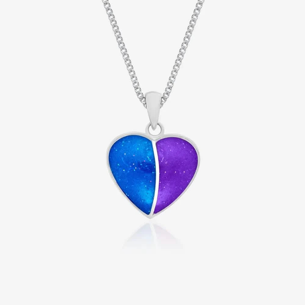 Double Ashes Heart Necklace | Ashes Necklace | Featherlings UK