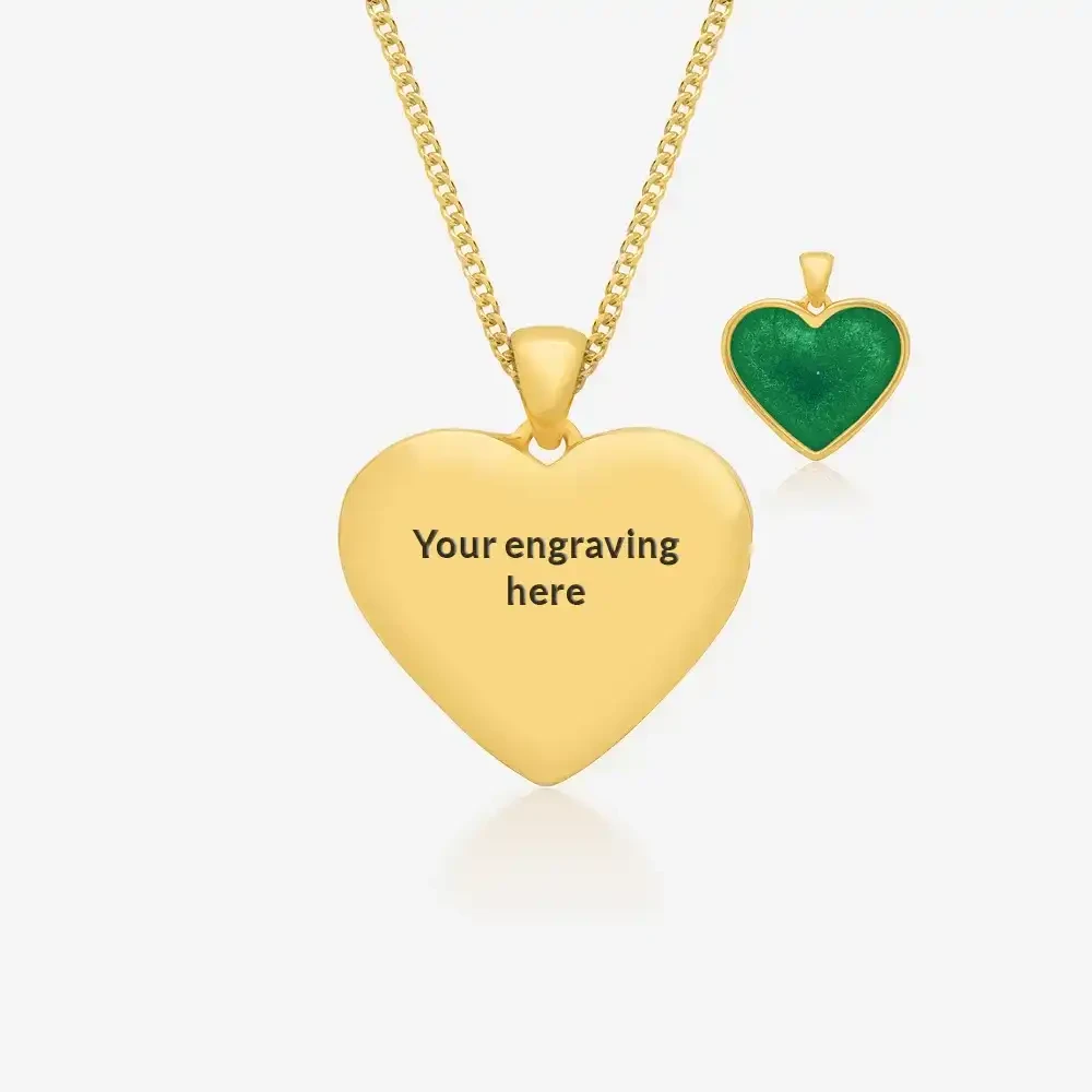 Gold Engraved Ashes Necklace | Ashes Pendant | Featherlings UK