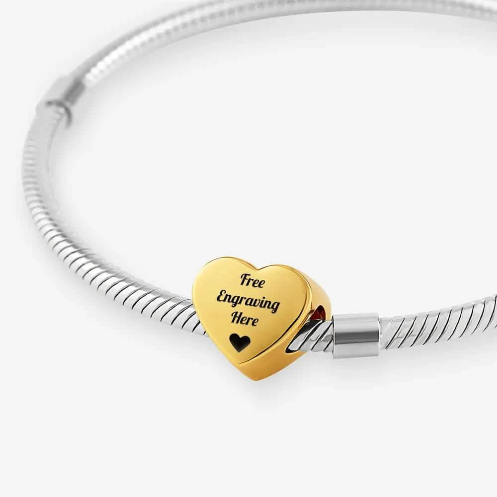 Gold Engraved ashes heart charm | Ashes Charms | Featherlings UK