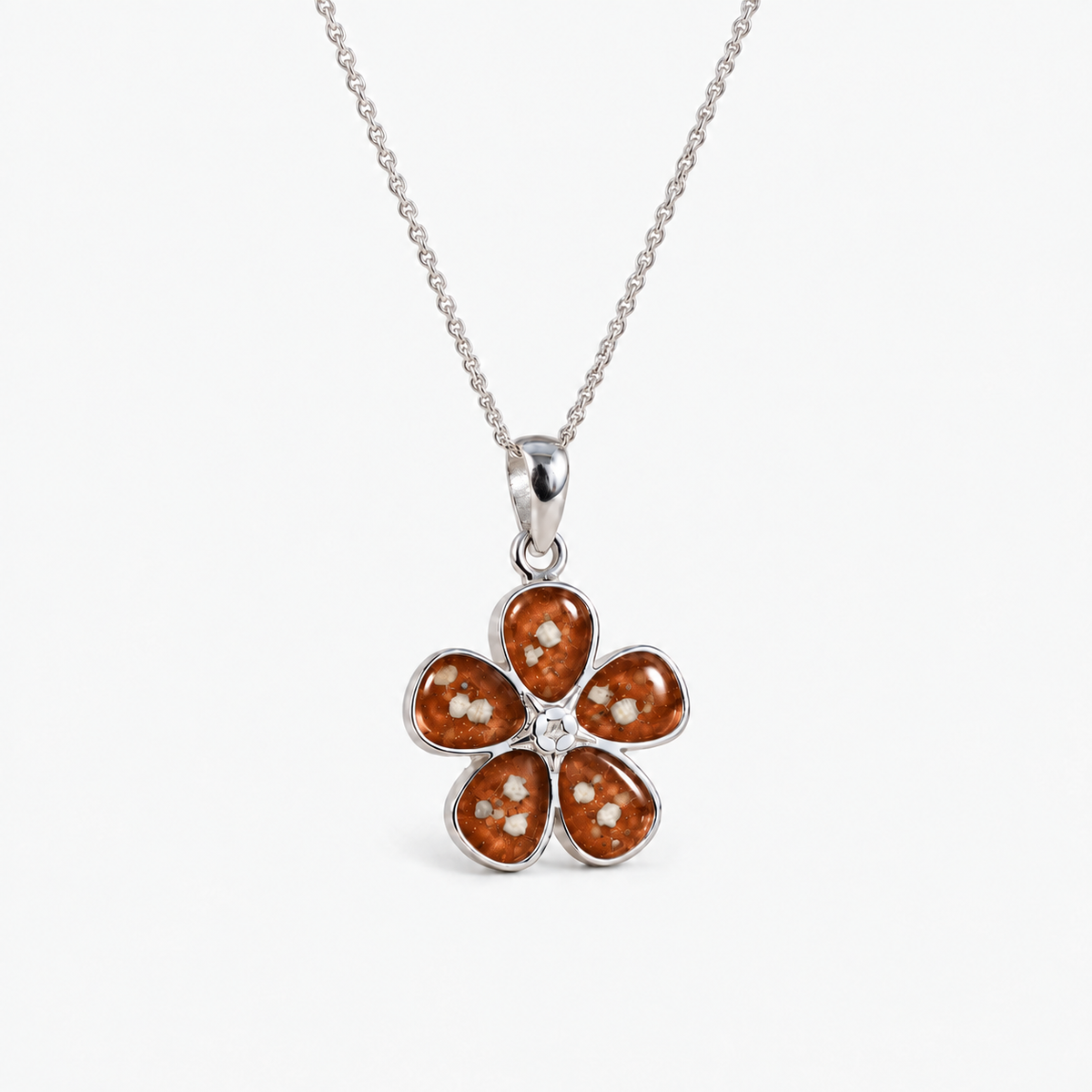 Forget-Me-Not Ashes Necklace – copper – ashes visible