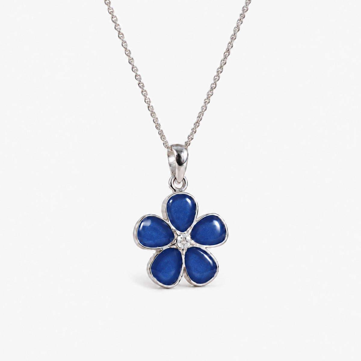 Forget-Me-Not Ashes Necklace – sapphire – ashes hidden