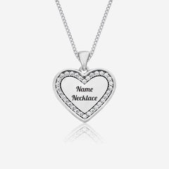 Heart Name Necklace | Handwriting | Featherlings UK