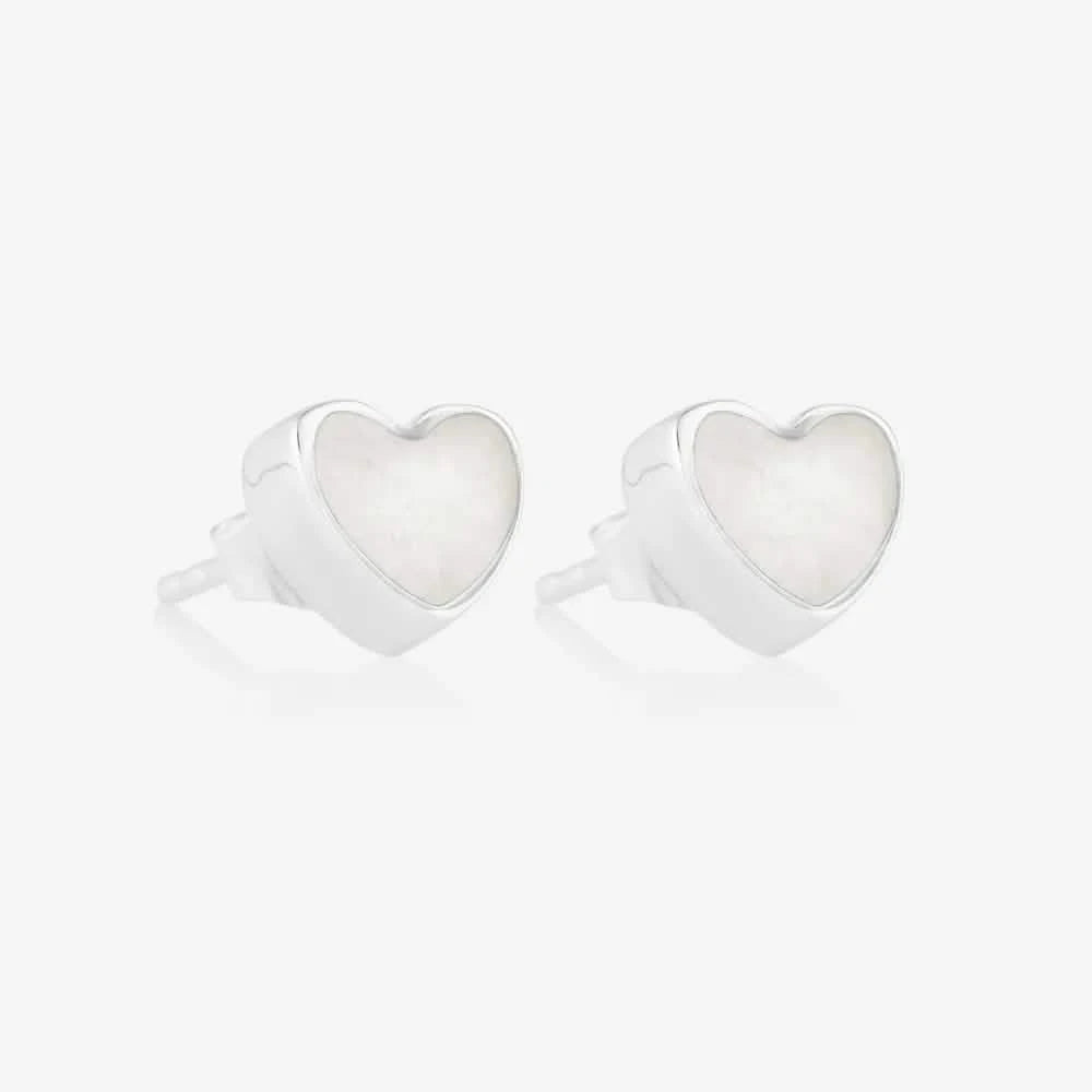 Heart Stud Ashes Earrings | Ashes Charms | Featherlings UK